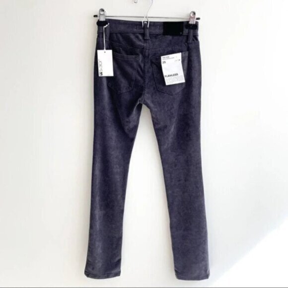 Anthropologie Joe’s Jeans Suede Pants Flawless Icon Straight Skinny Ankle Gray - Picture 15 of 16